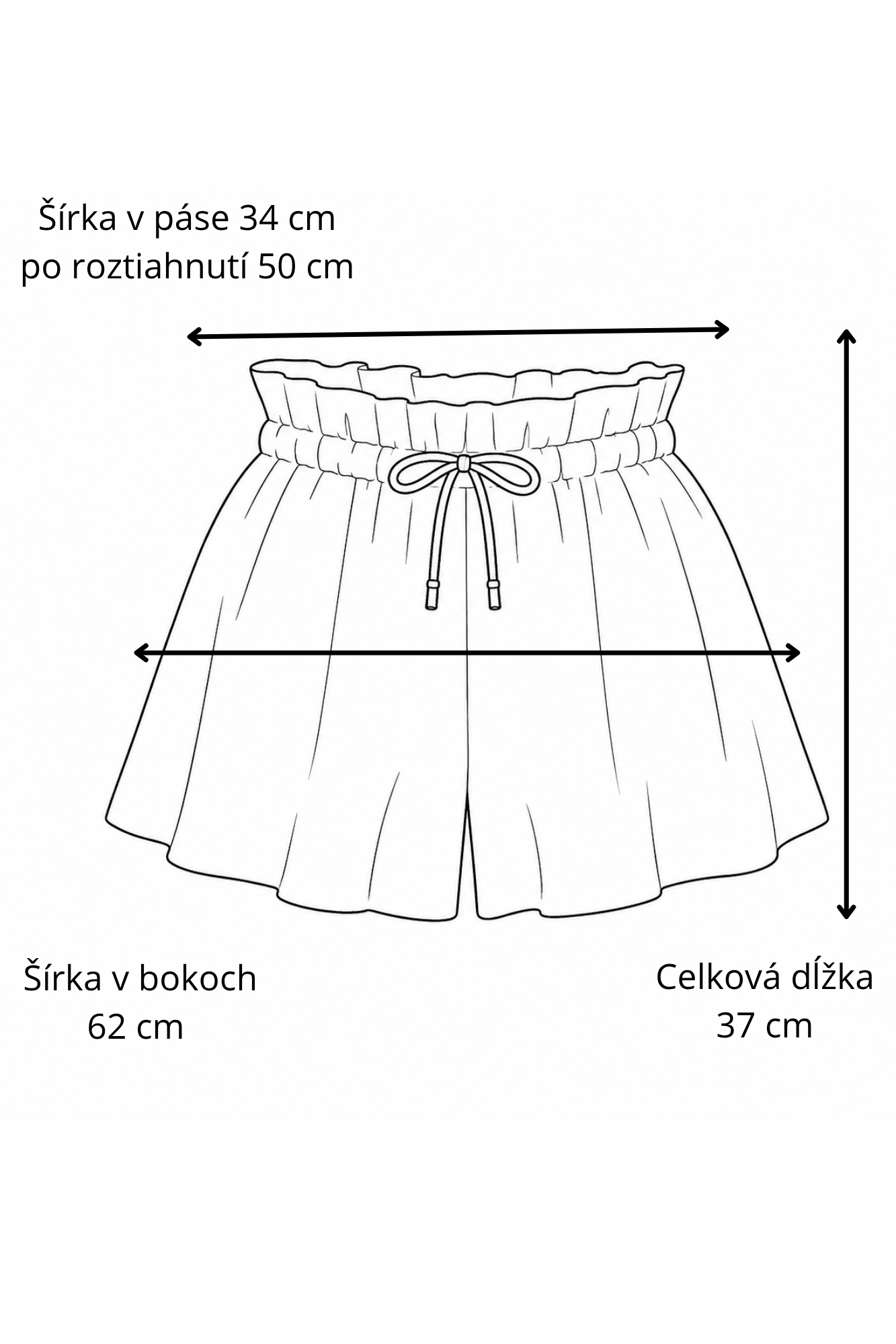 Dámske viskózové šortky s kvetmi so zaväzovaním v páse